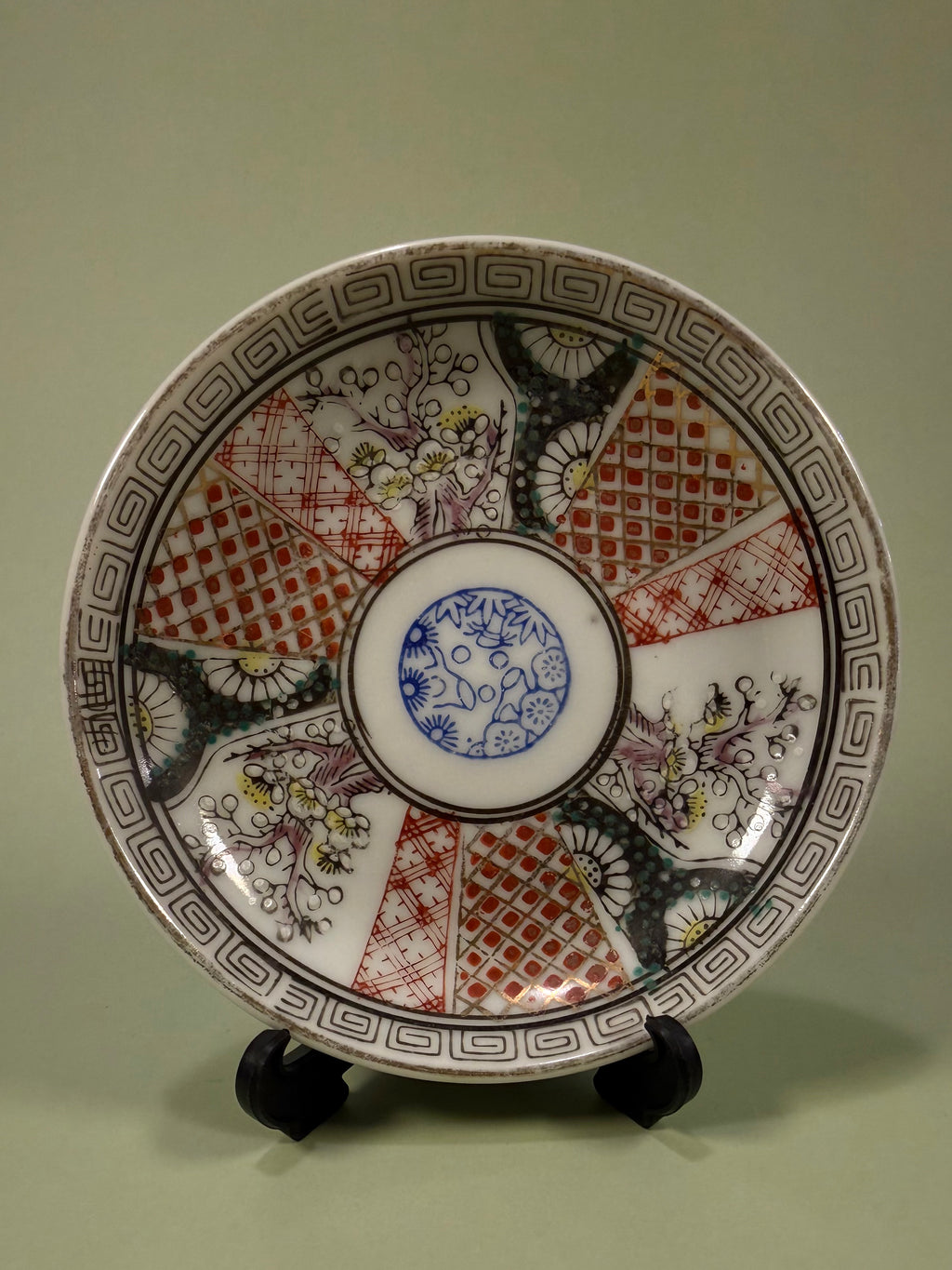 [Vintage] Kutani-ware plate (imperfect)