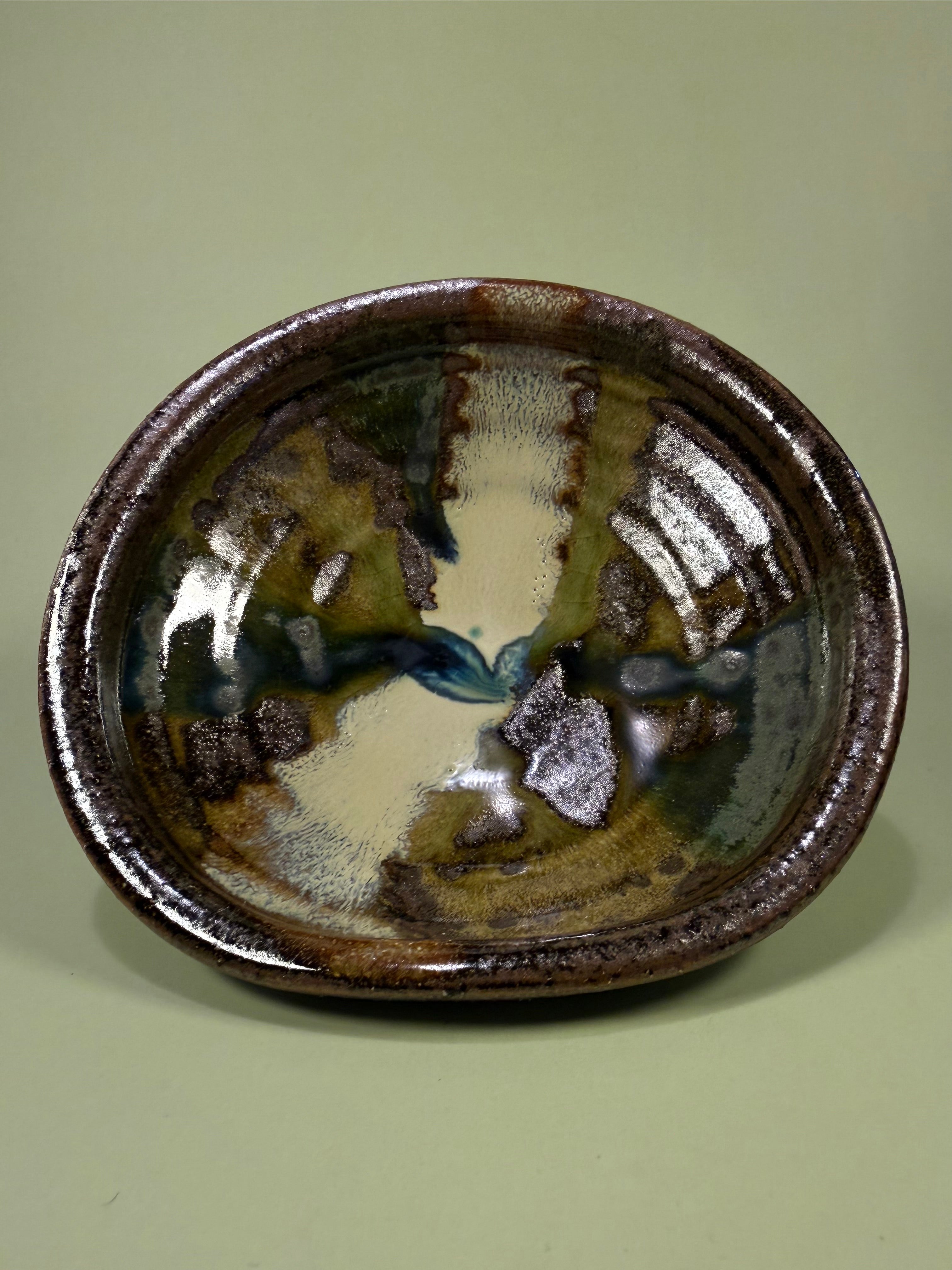 Irregular glazed bowl